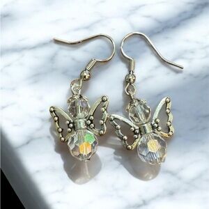 Gold Angel Earrings